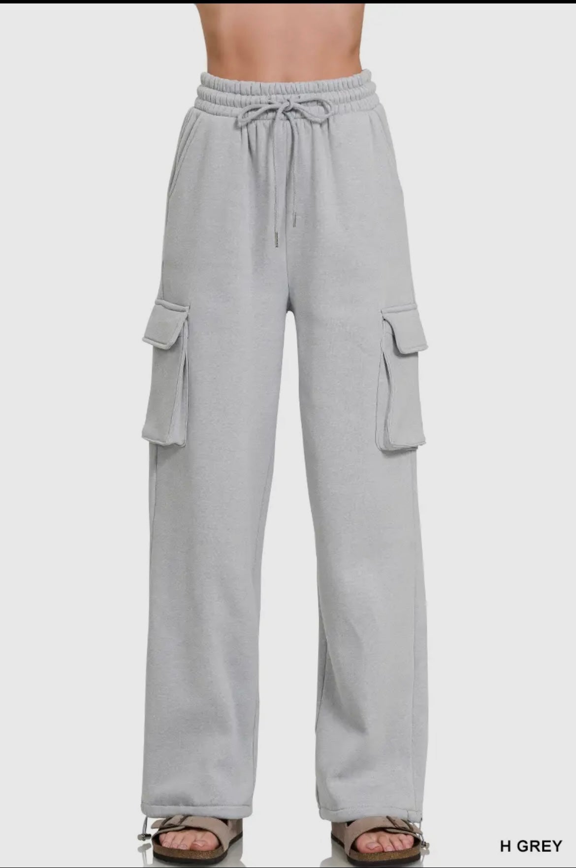 Heather Gray Convertible Cargo Sweatpants was $44