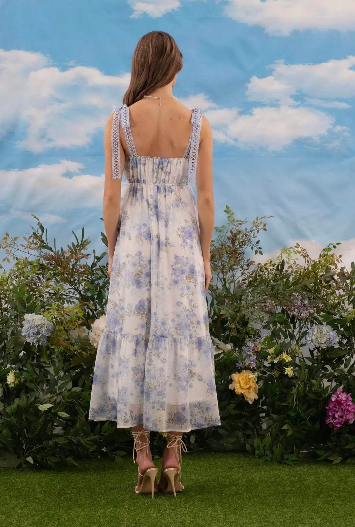 Blue Floral Maxi Dress