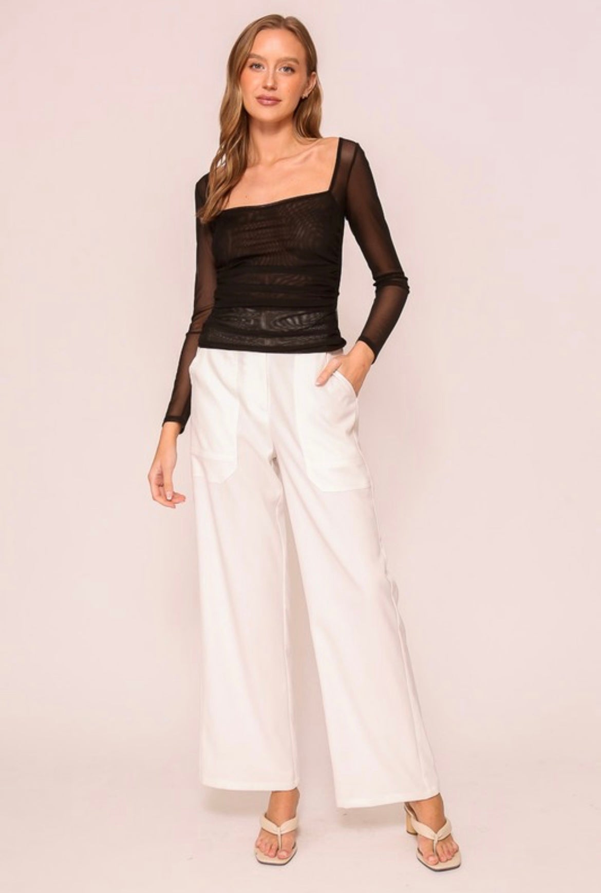 Square Neck Mesh Top was $29