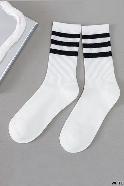 White Striped Sock