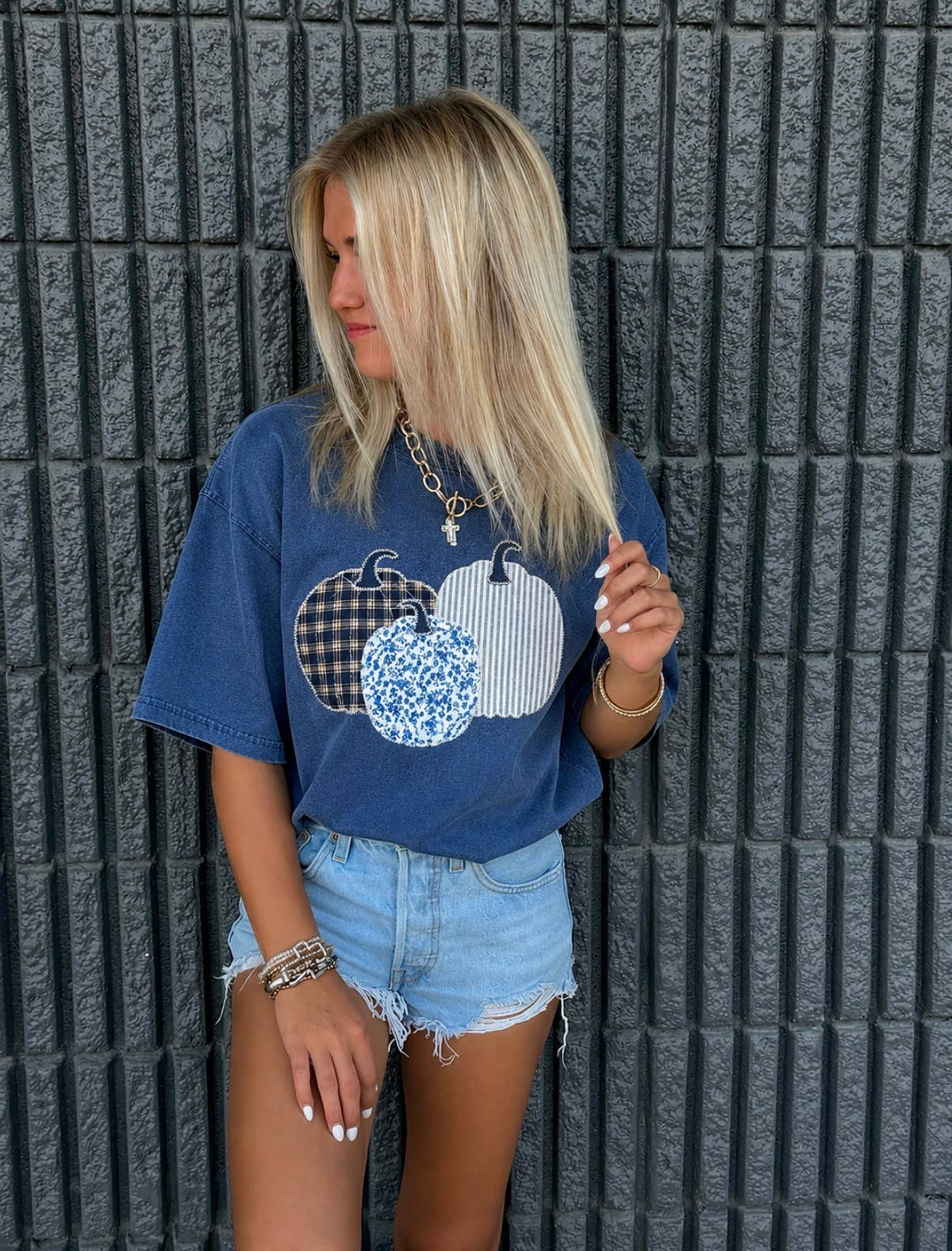 Embroidered Pumpkin Graphic