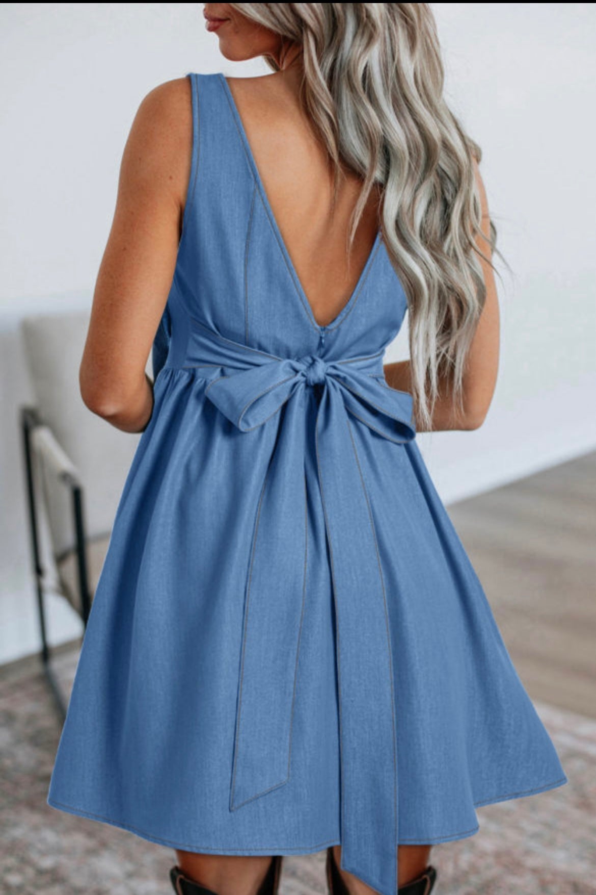 Medium Wash Denim Dress