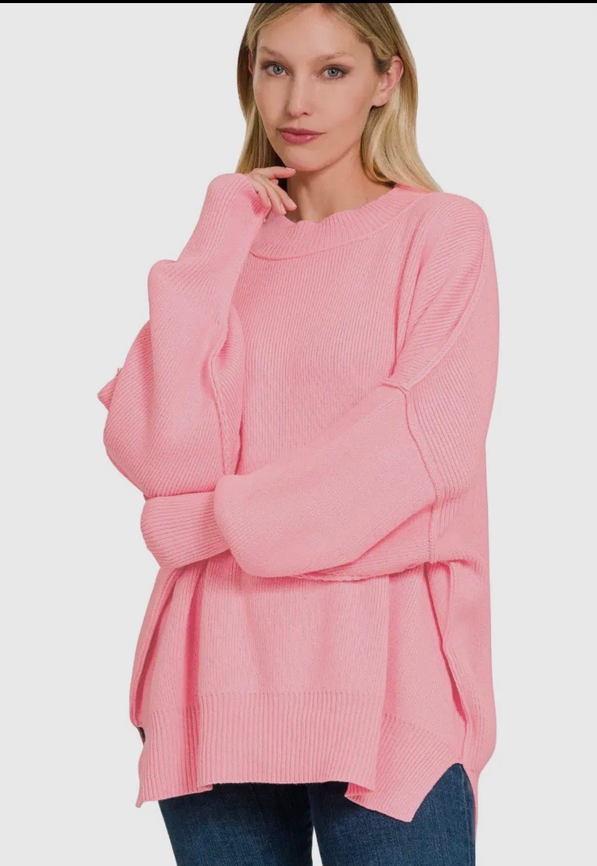 Pink Oversized Sweater