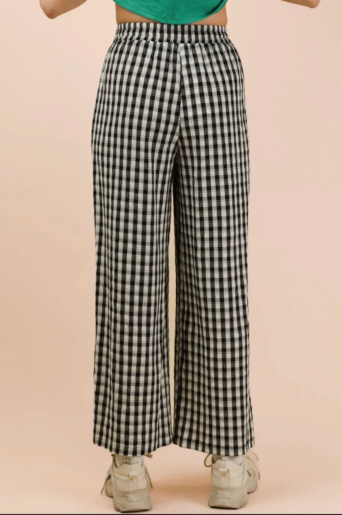 Black Gingham Pant