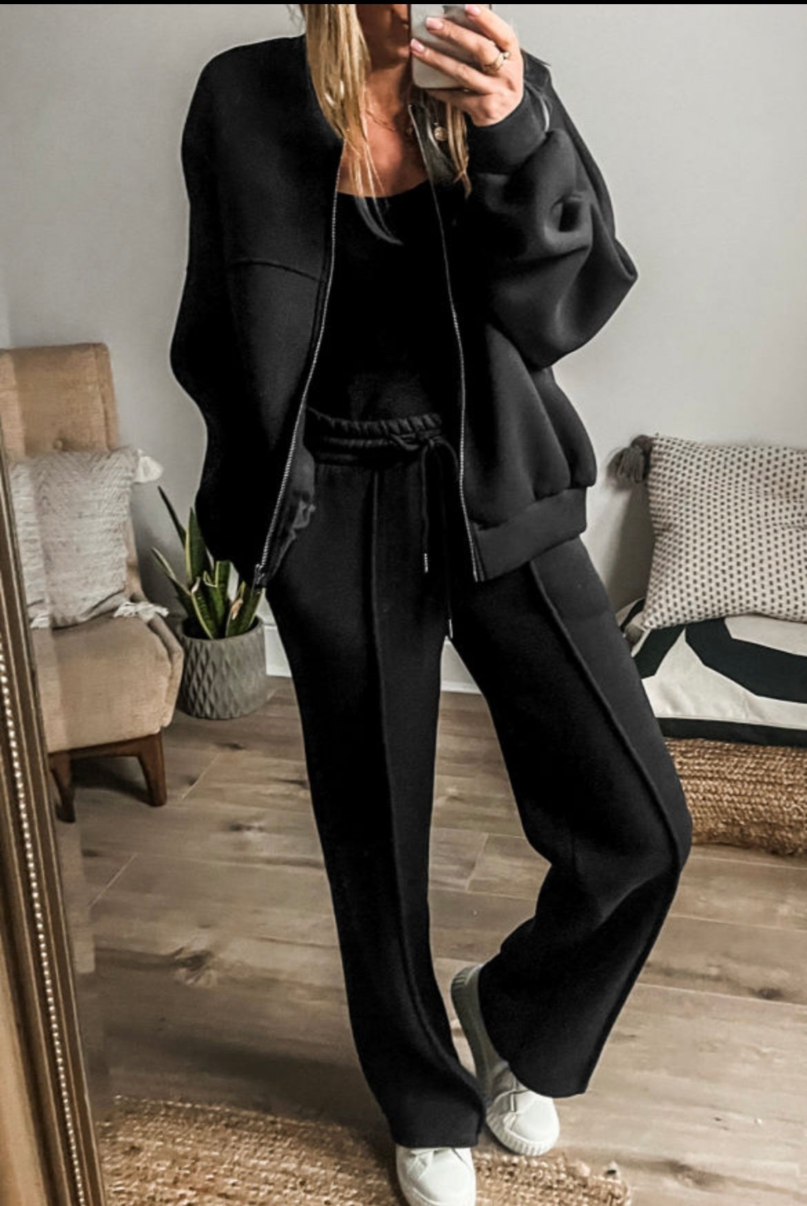 Black Zip Up Sweatshirt was $32