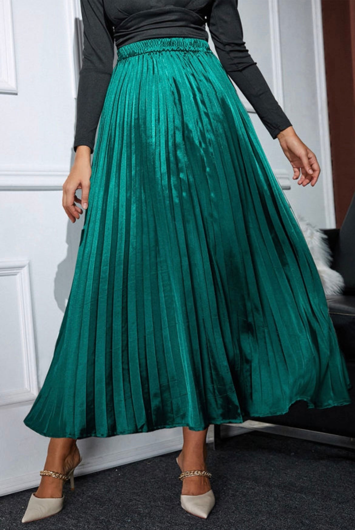 Teal Pleated Skirt was 39