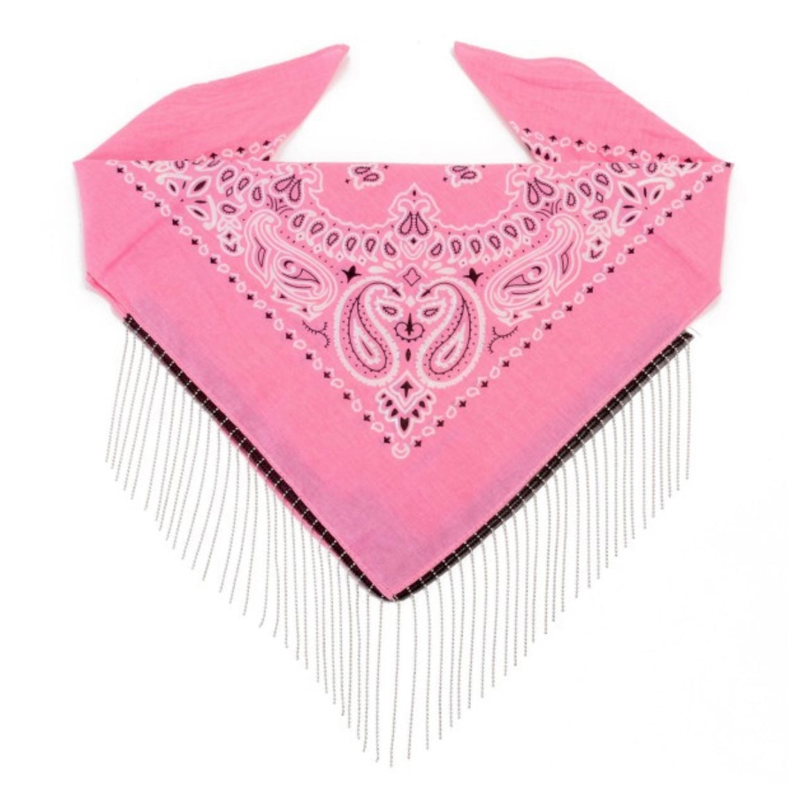 Pink Fringe Bandana