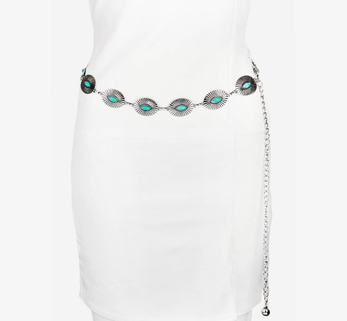 Conch Belt With Turquoise