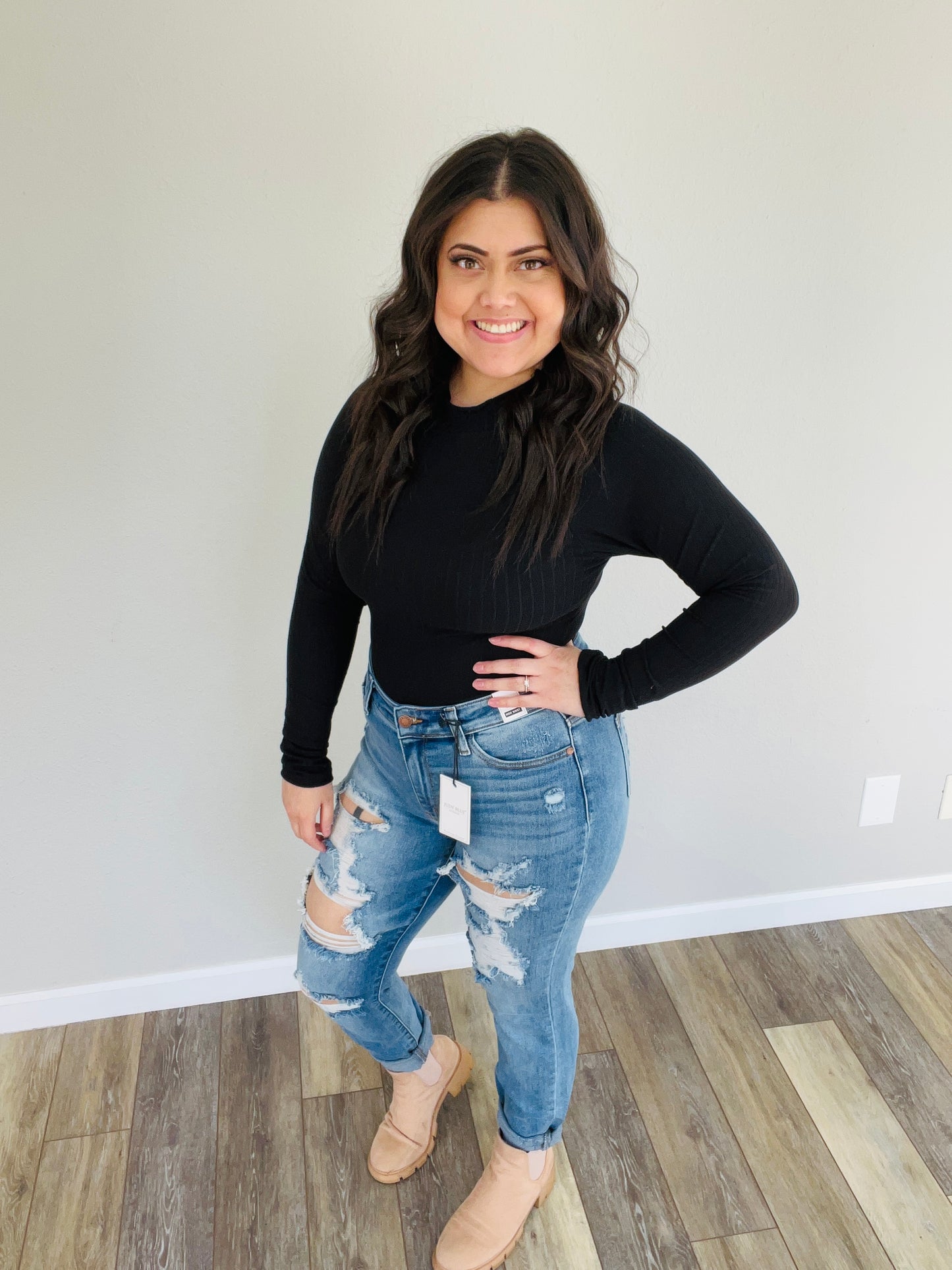 Ribbed Mock Neck Bodysuit was $29.90