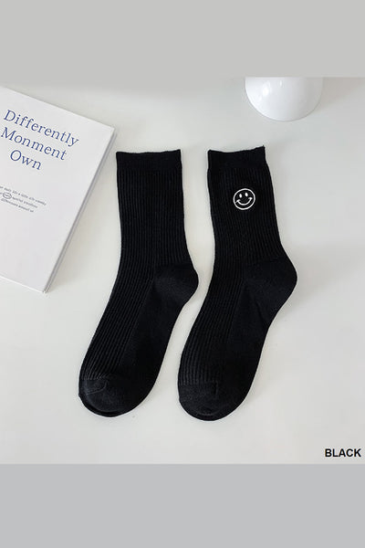 Black Smiley Sock