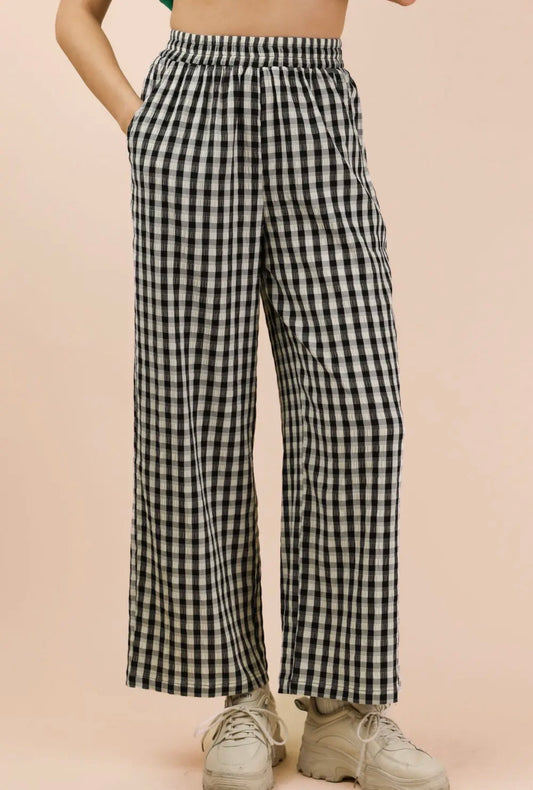 Black Gingham Pant