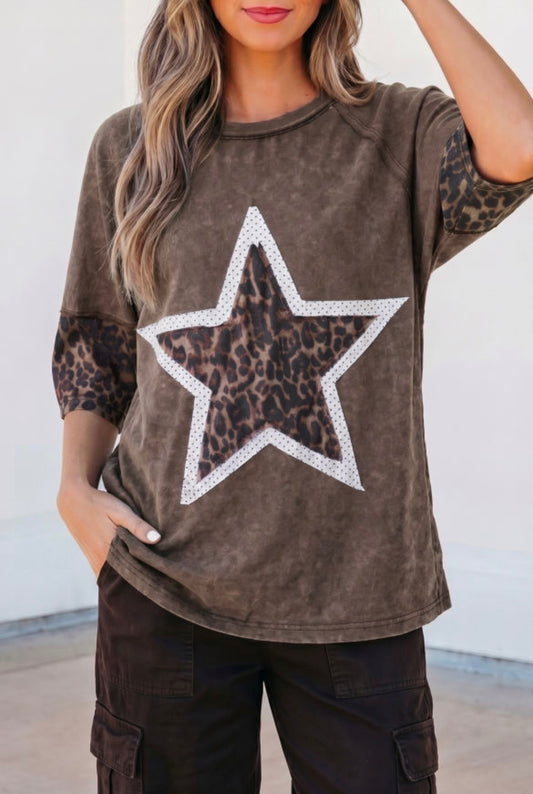 Cheetah Mineral Wash Tee