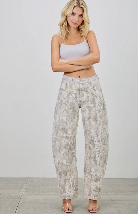 Camo Barrel Jean