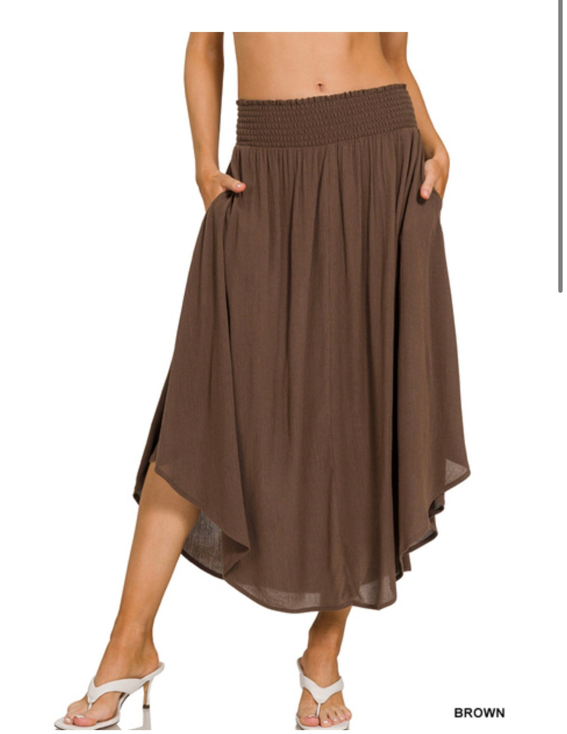 Brown Midi Skirt