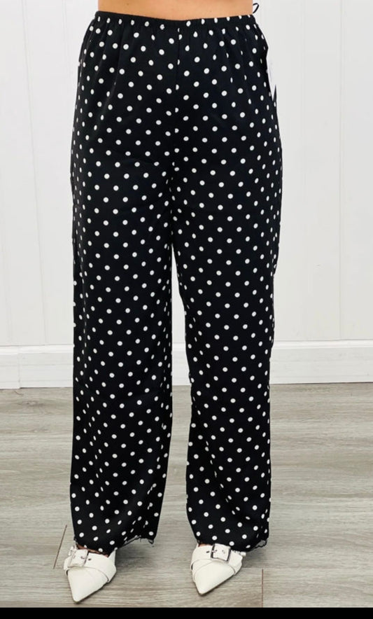 Black Polka Dot Pant