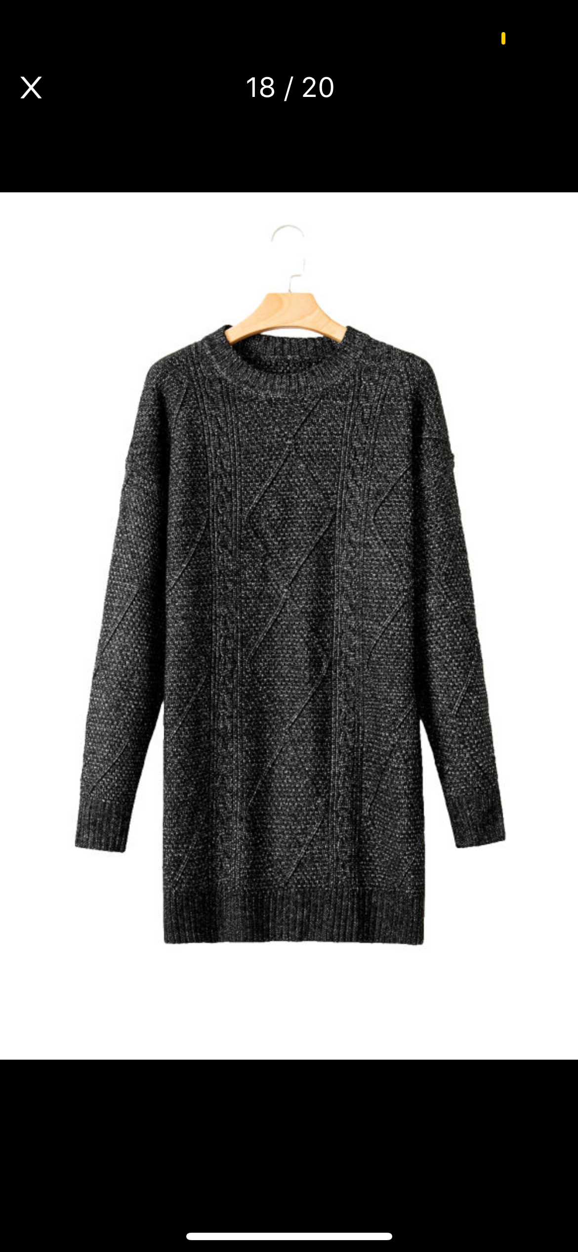 Black Cable Knit Dress