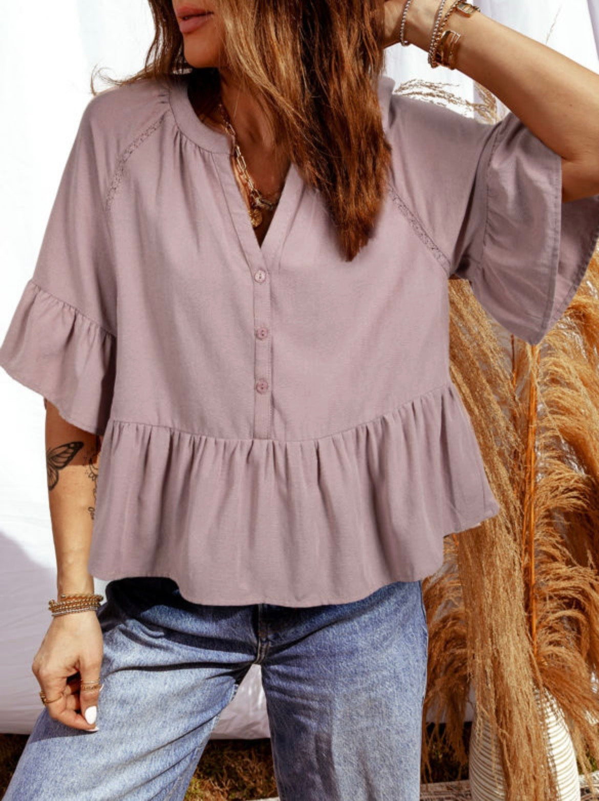 Sepia Rose Peplum