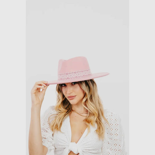 Boho Pink Hat