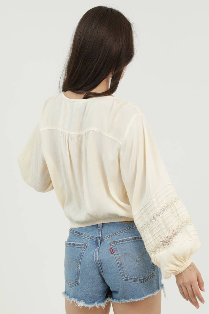 Lace Trim Blouse