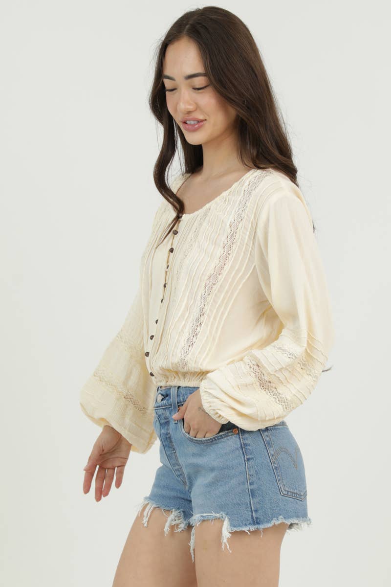 Lace Trim Blouse