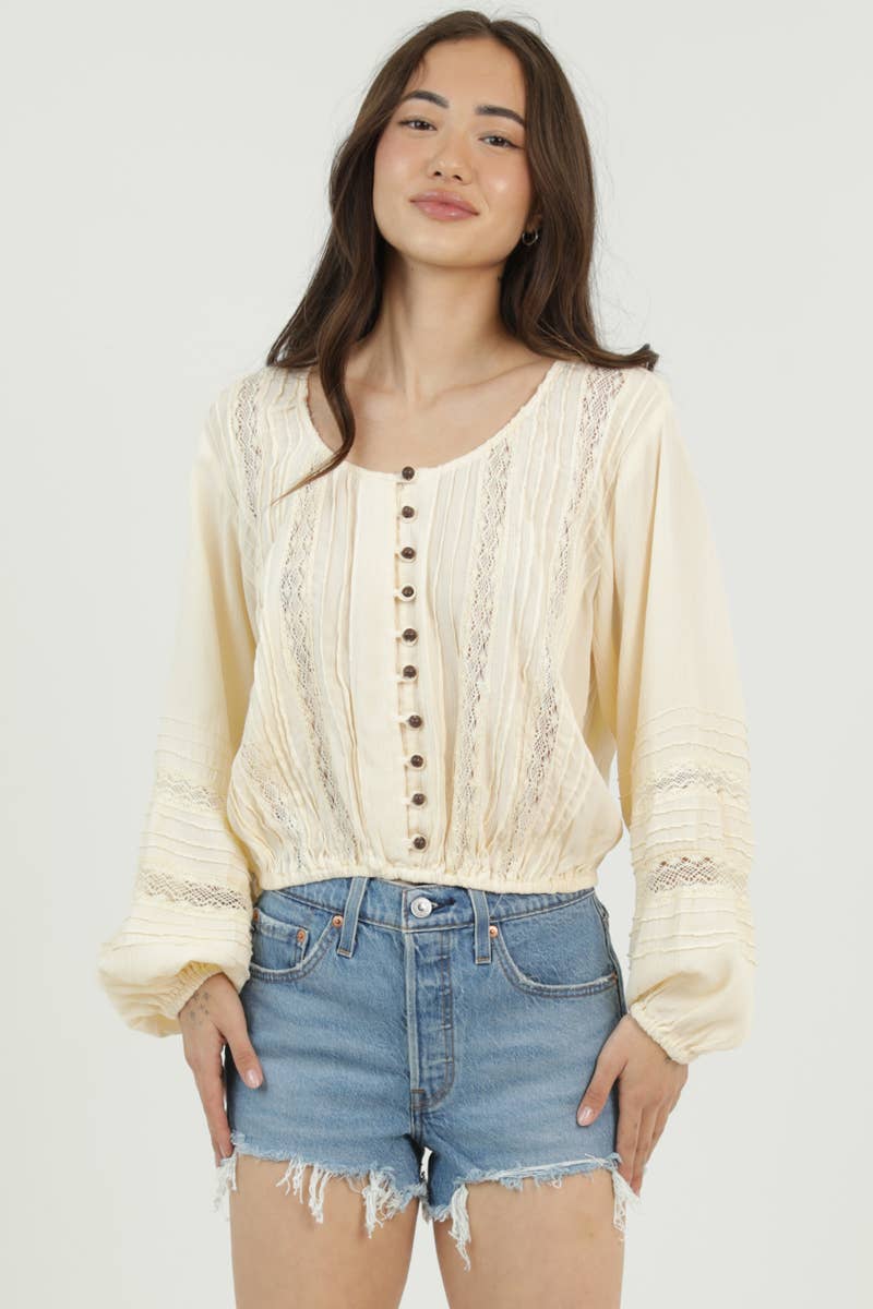 Lace Trim Blouse