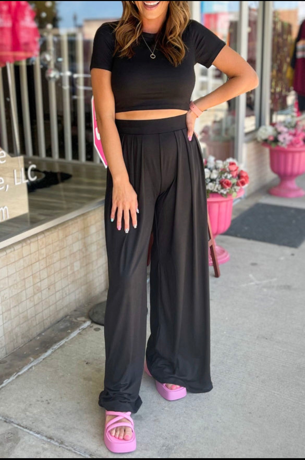 Black Pleated Pant