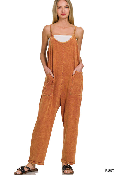 Rust Mineral Wash Jumpsuit