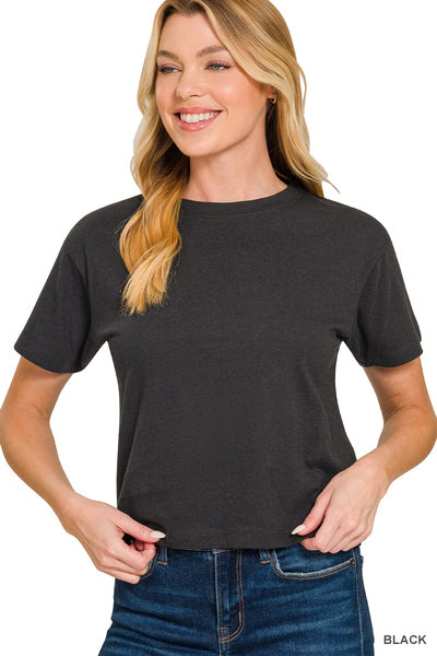 Black Cropped Tee