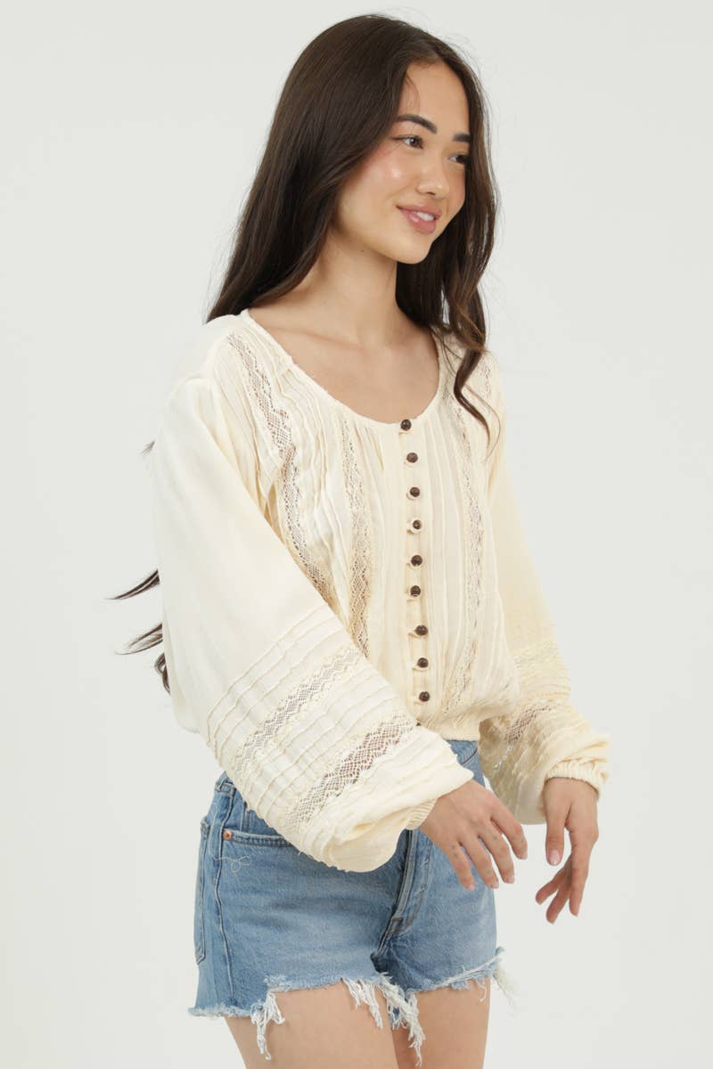 Lace Trim Blouse