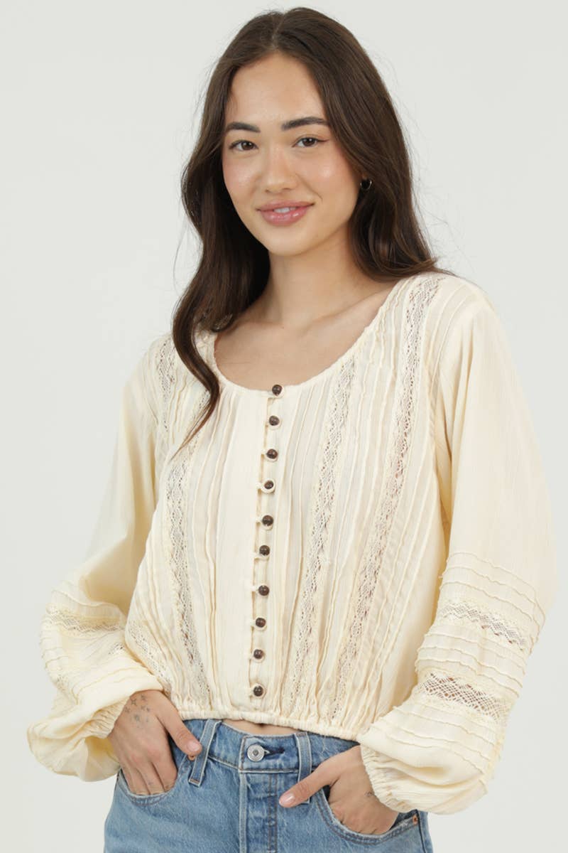 Lace Trim Blouse