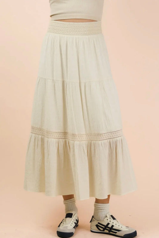 Cream Maxi Skirt
