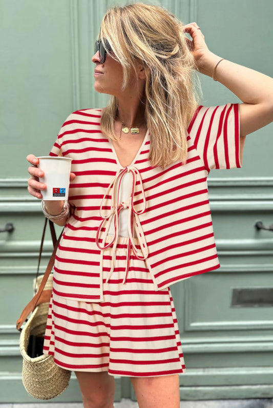 Red Striped Short