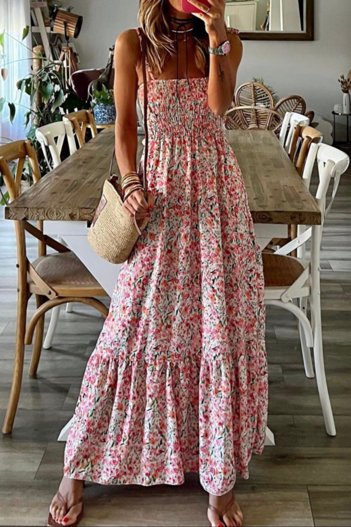 Floral Smocked Dress