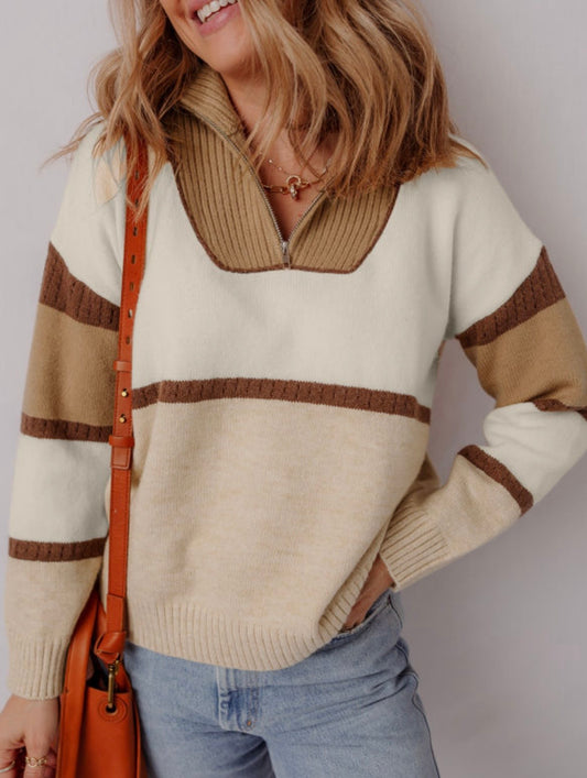 Neutral Collared Sweater
