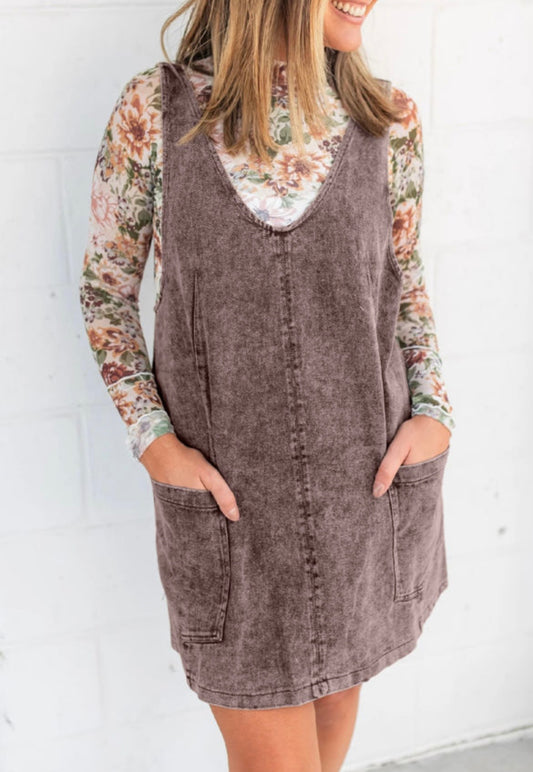 Brown Mineral Wash Jumper