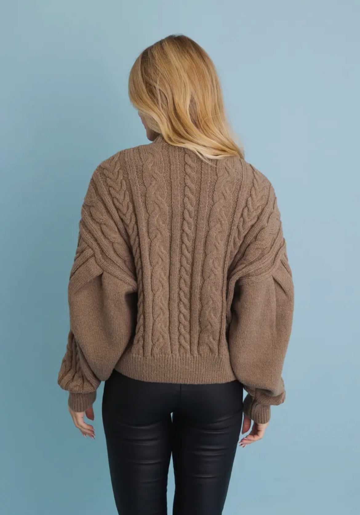 Mocha Chunky Knit Cardigan