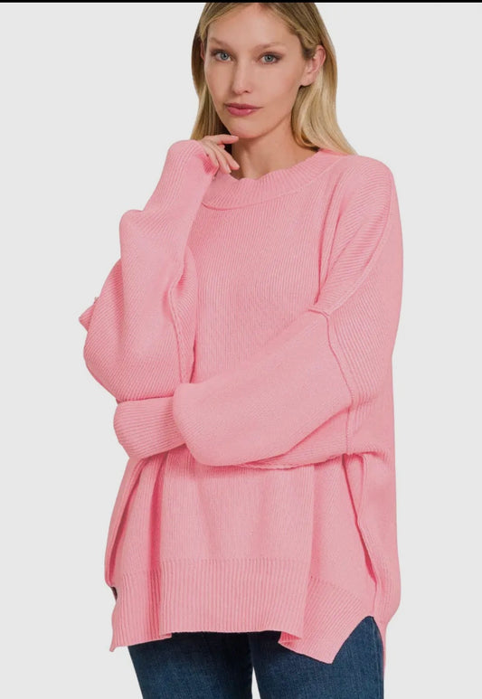 Pink Oversized Sweater