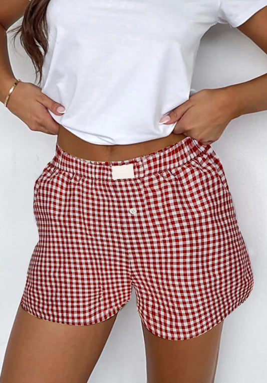 Red Gingham Short