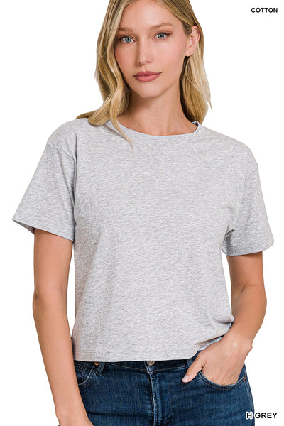 Heather Gray Cropped Tee