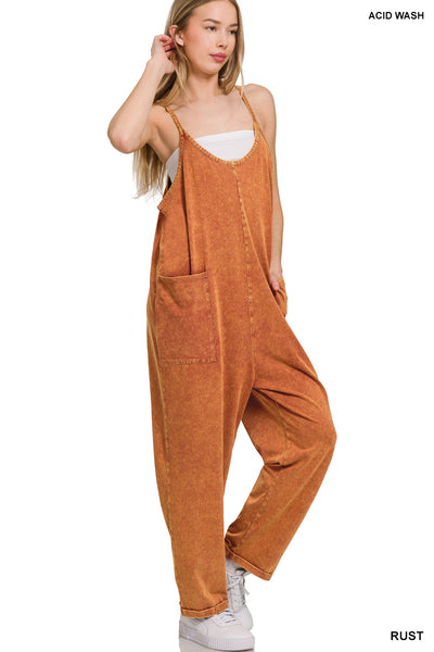 Rust Mineral Wash Jumpsuit