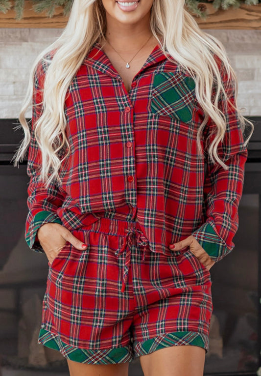 Red Plaid Short