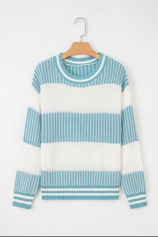 Blue Striped Sweater