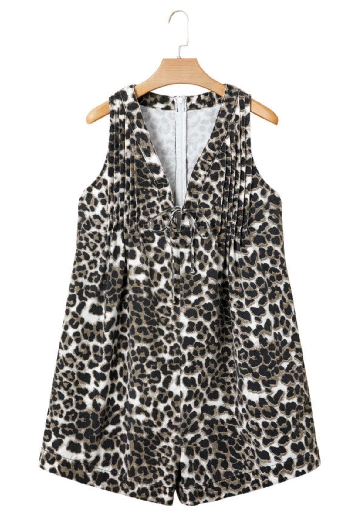Cheetah Pleated Romper