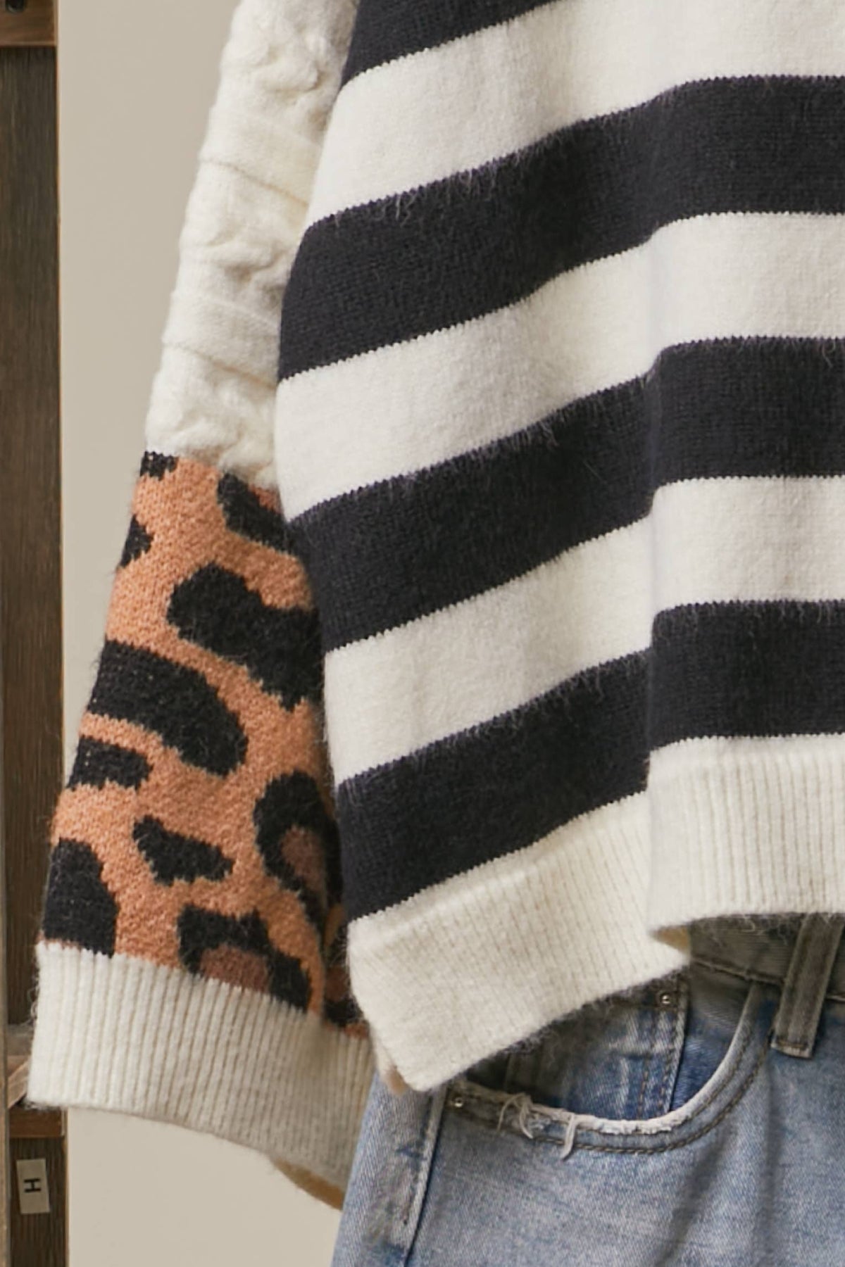 Leopard and Stripe Cardigan