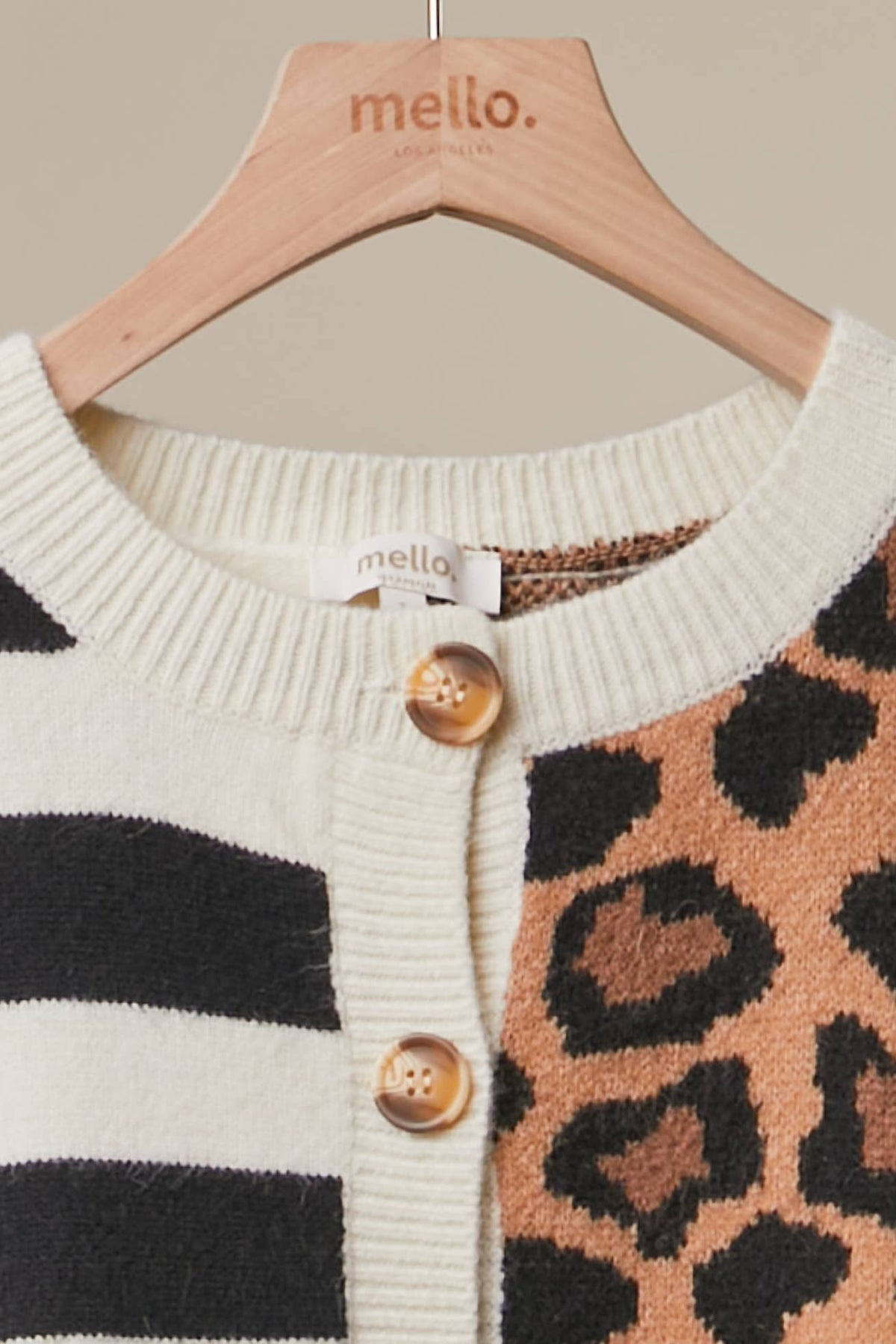 Leopard and Stripe Cardigan