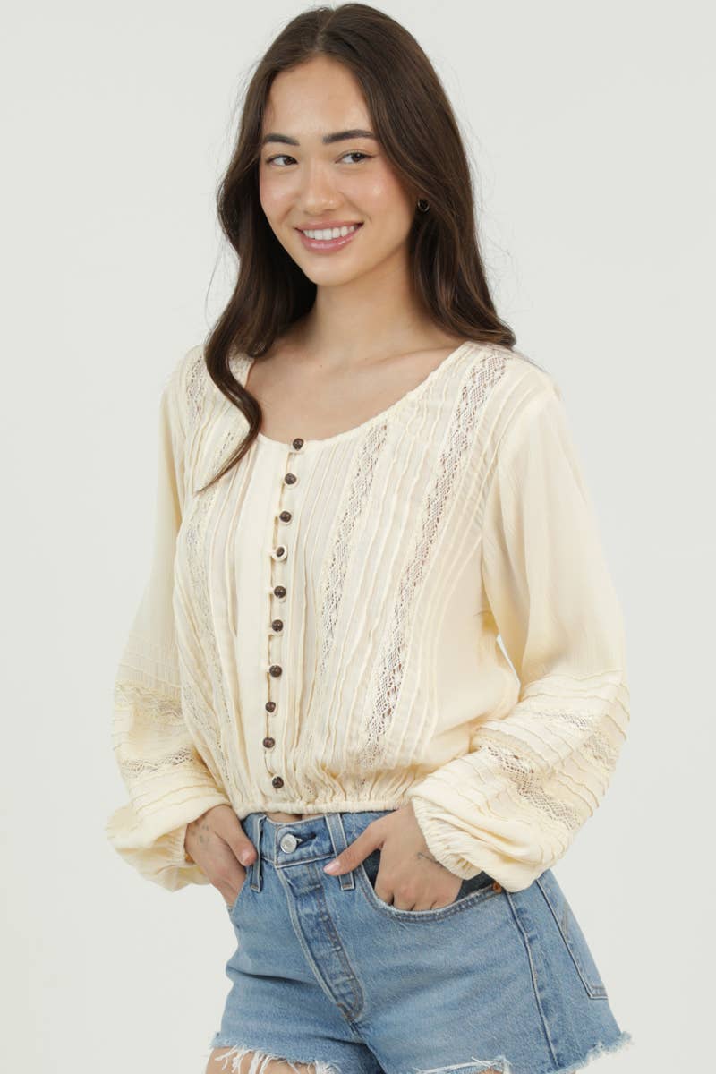 Lace Trim Blouse